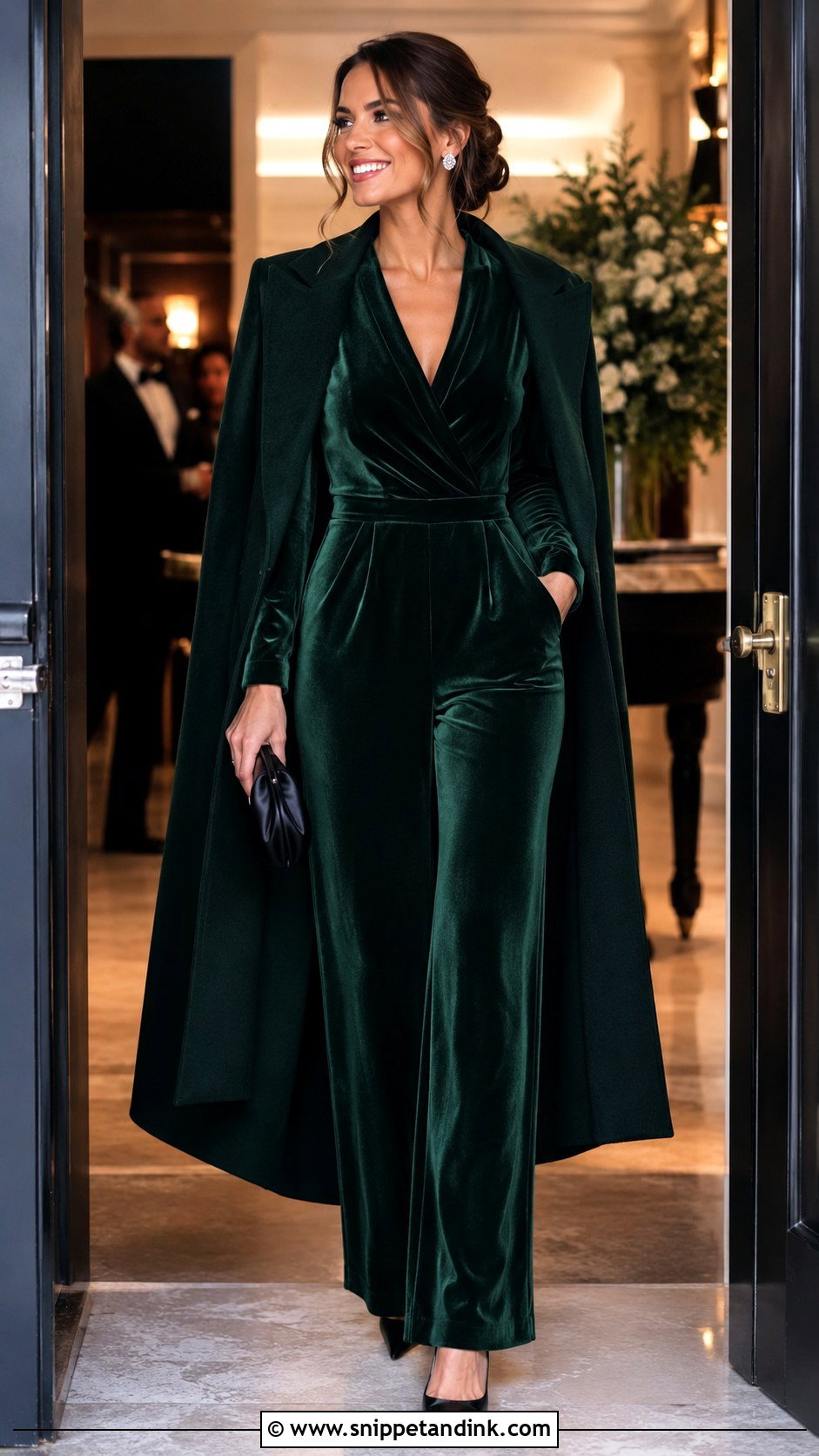 Navy One Shoulder Wedding Jumpsuit - Snippet and Ink - 20 Classy Wedding Jumpsuits for Women Ideas