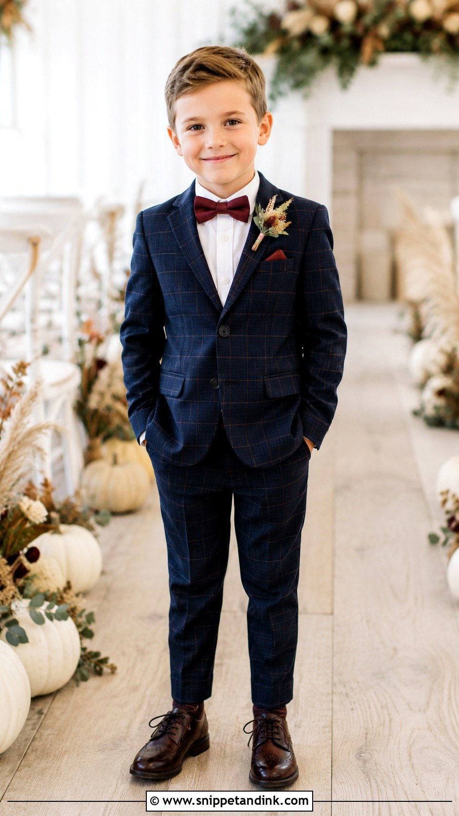 Navy Plaid Ring Bearer Suit - Snippet and Ink - 20 Navy Ring Bearer Outfit Ideas