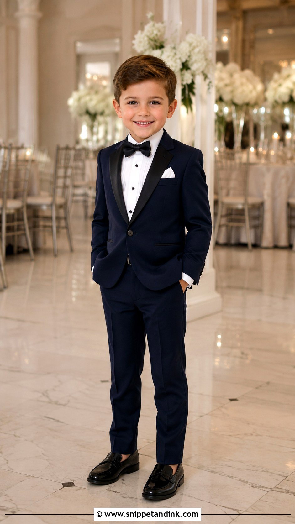 Navy Ring Bearer Tuxedo - Snippet and Ink - 20 Navy Ring Bearer Outfit Ideas