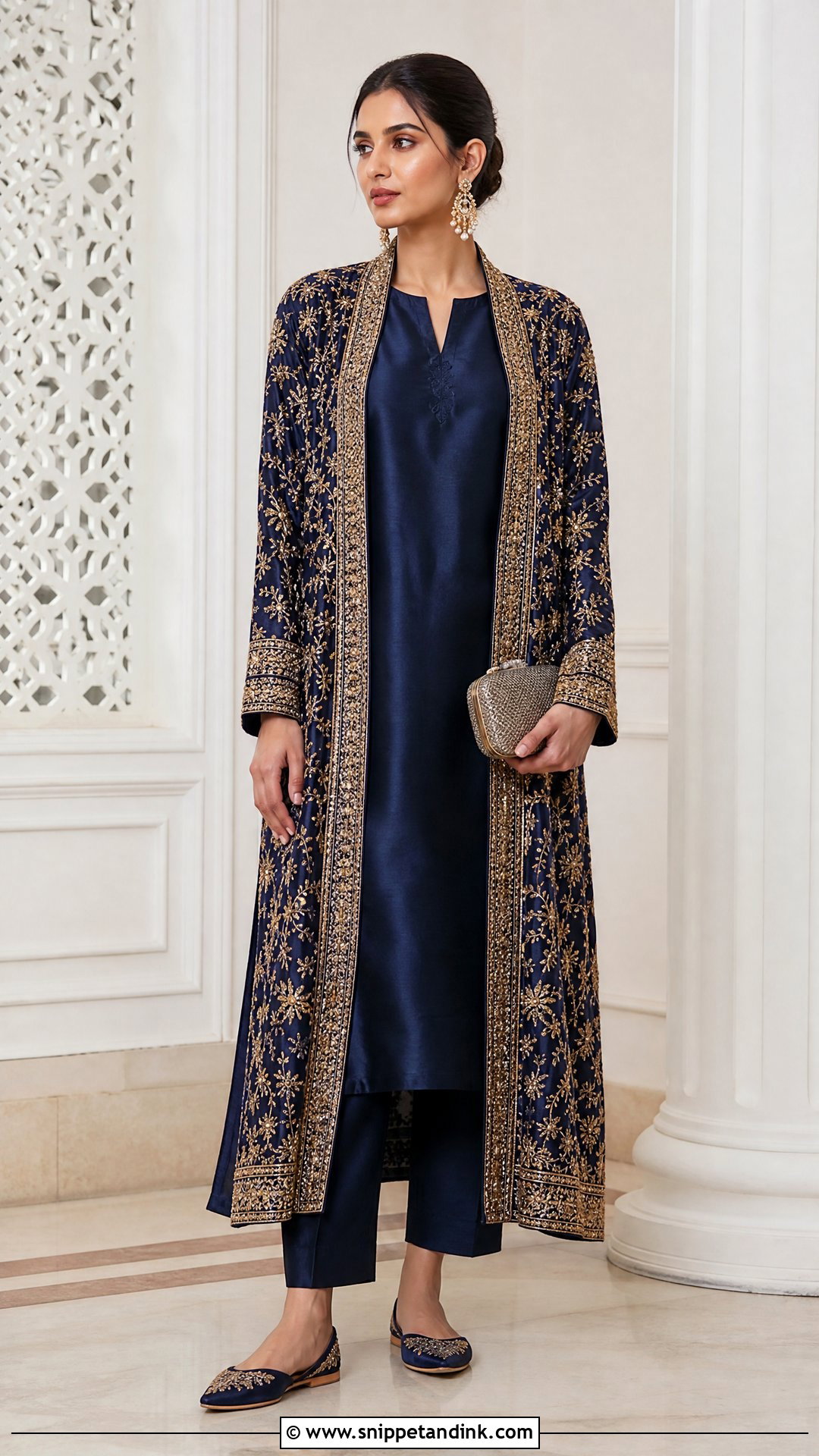 Navy Sabyasachi Jacket Salwar Suit - Snippet and Ink - 20 Sabyasachi Salwar Suits