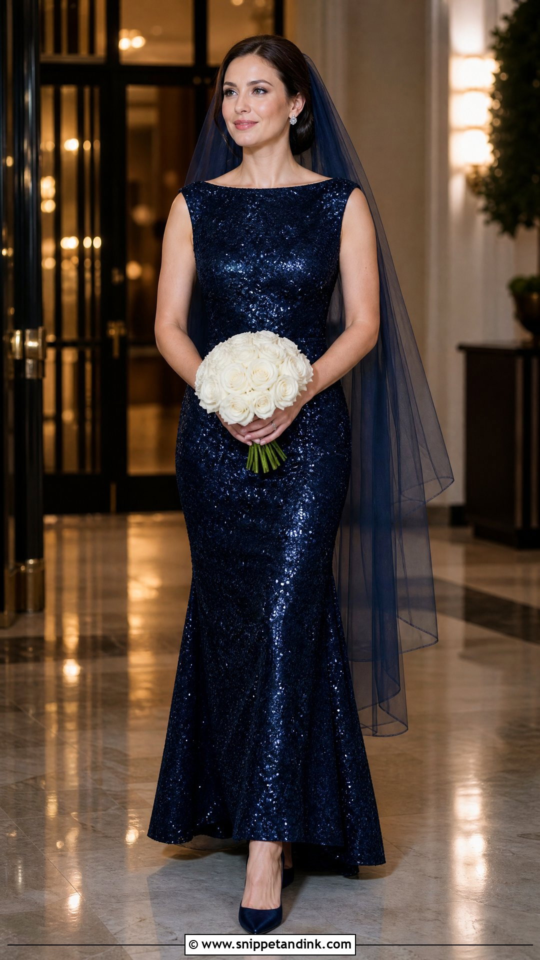 Navy Sequin Wedding Dress - Snippet and Ink - 20 Navy Wedding Dress Ideas