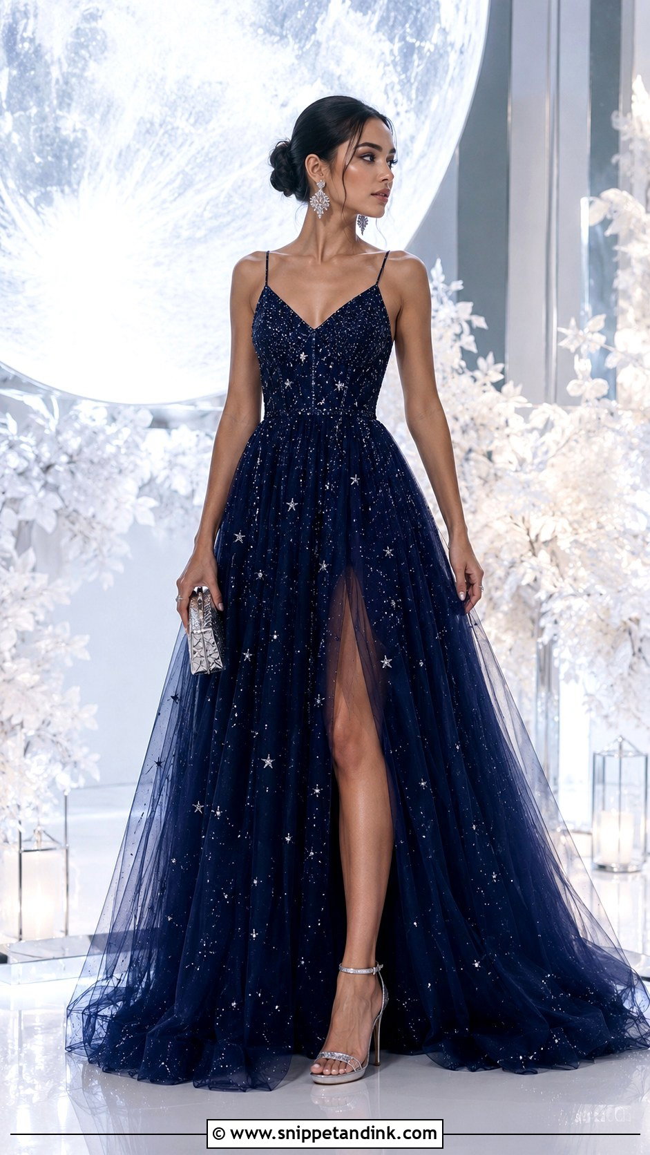 Navy Starry Ballgown - Snippet and Ink - 25 Fairytale Ballgown Ideas