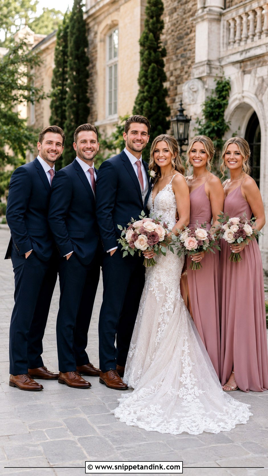 Navy Suit And Dusty Rose Wedding - Snippet and Ink - 20 Navy Suit Wedding Color Scheme Ideas