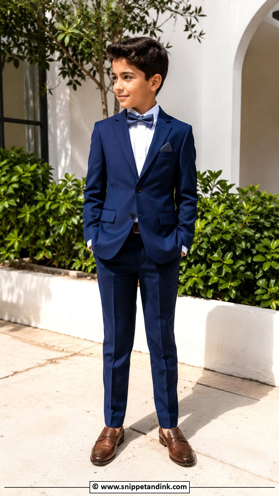 Navy Suit Boys Wedding Outfit - Snippet and Ink - 30 Boys Wedding Outfit Ideas