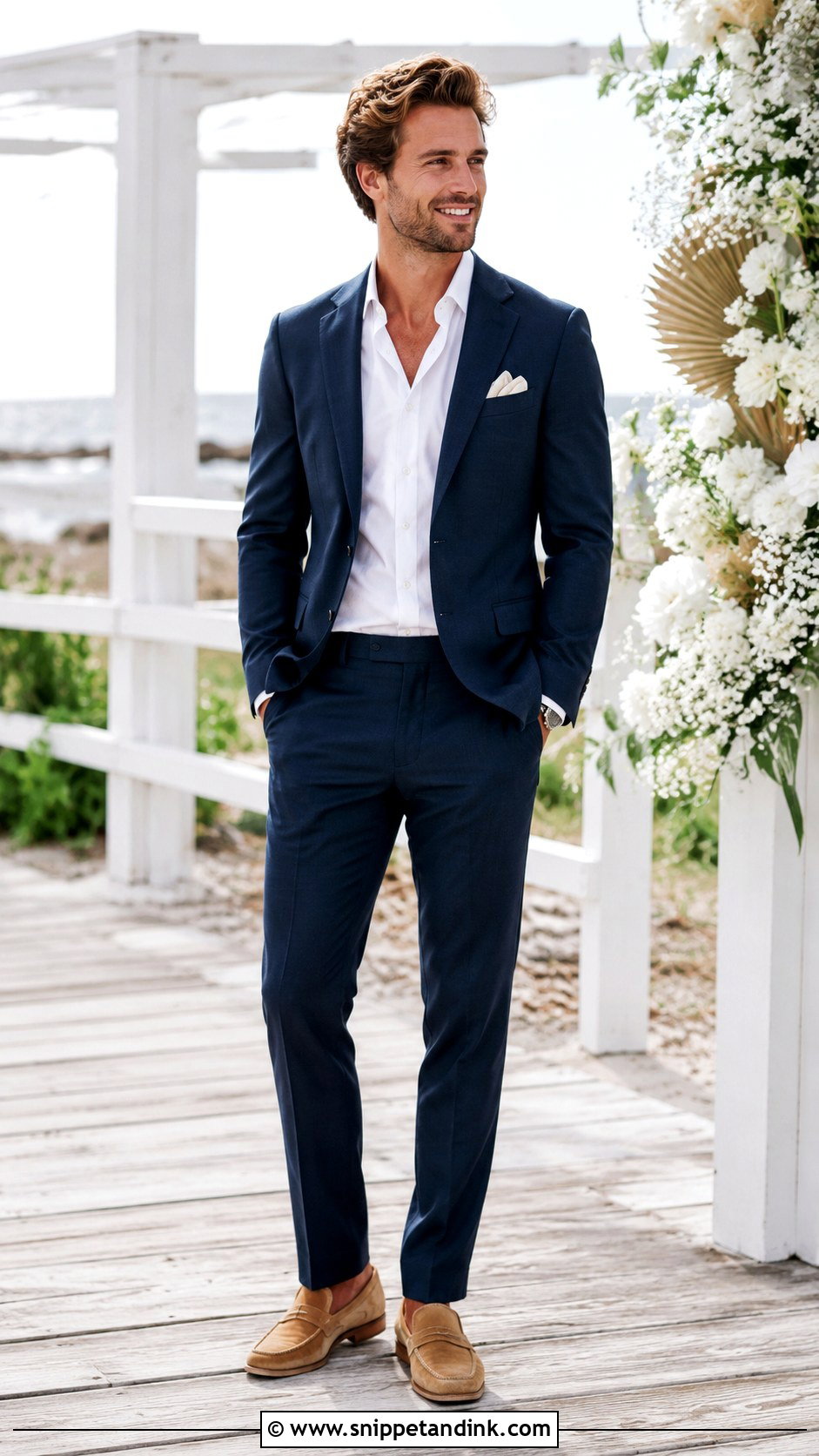 Navy Suit For Beach Wedding - Snippet and Ink - 30 Navy Suit Wedding Ideas