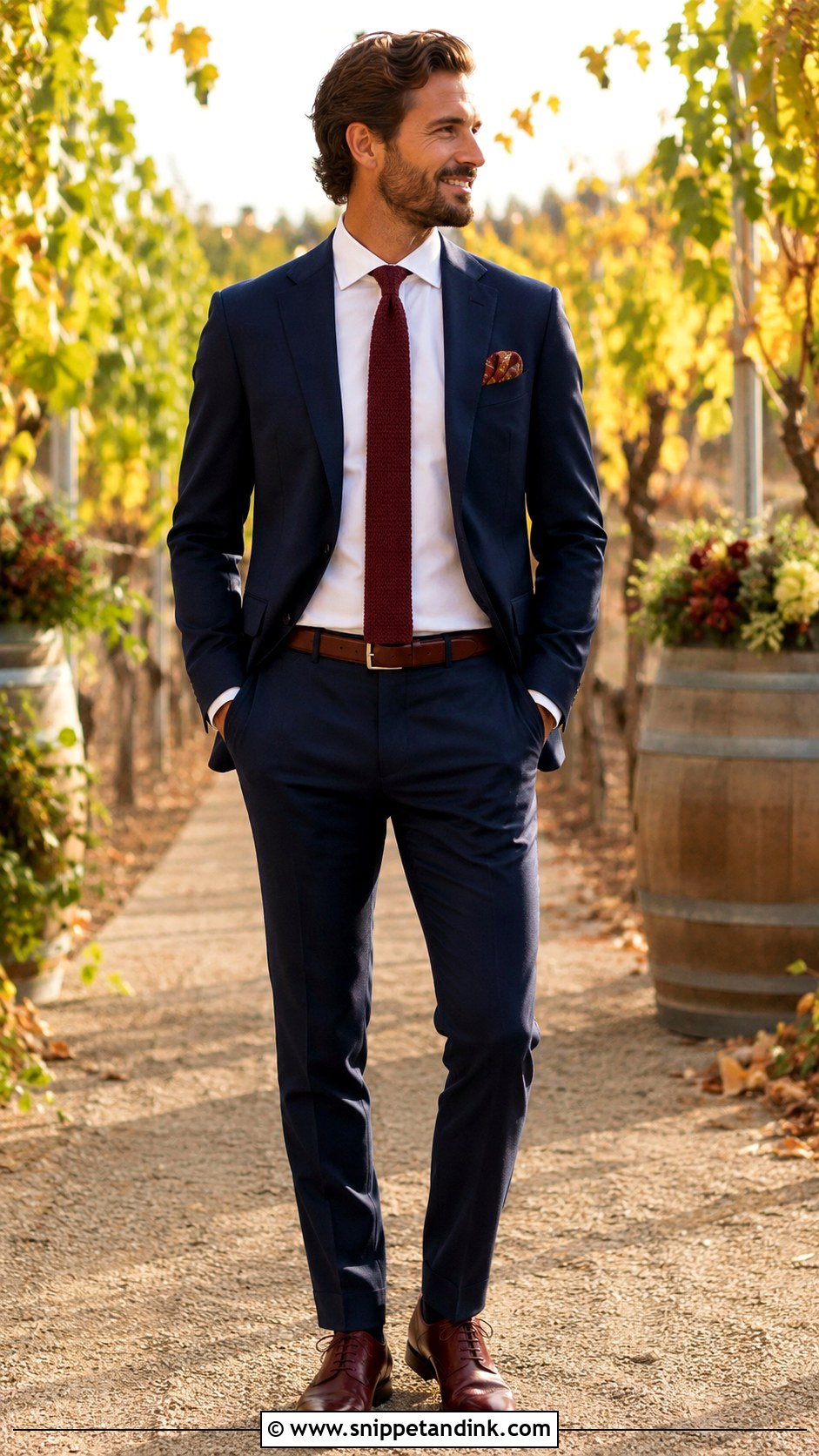 Navy Suit For Fall Wedding - Snippet and Ink - 30 Navy Suit Wedding Ideas