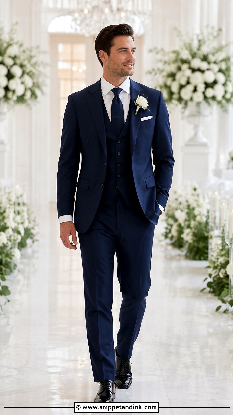 Navy Suit For Groom - Snippet and Ink - 30 Navy Suit Wedding Ideas