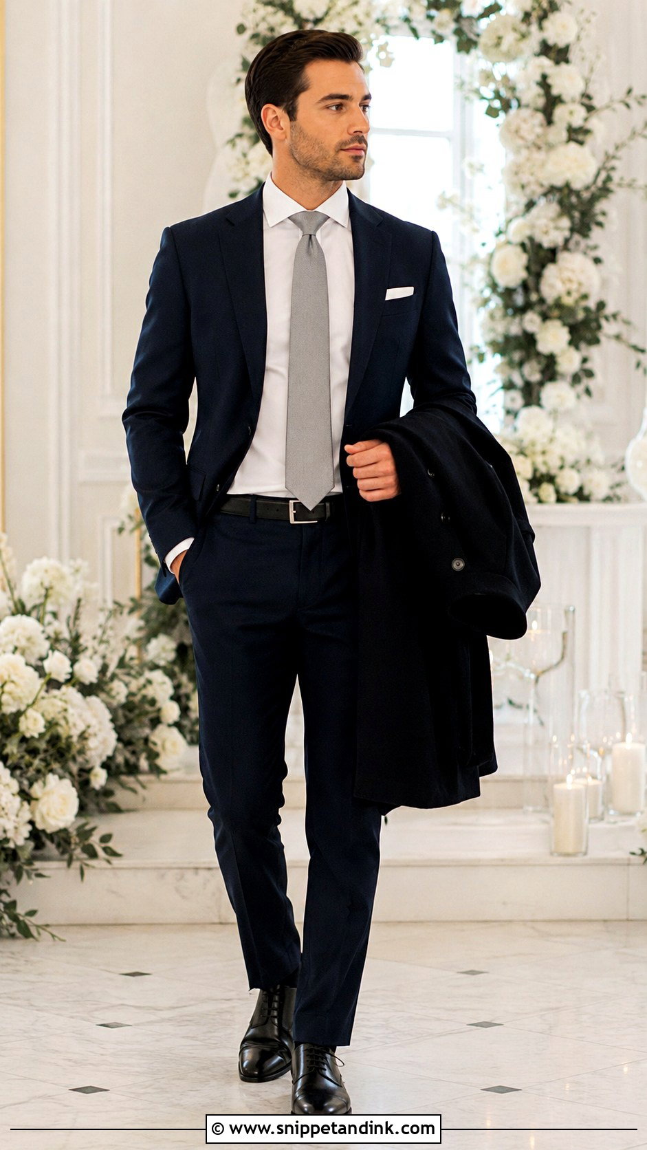 Navy Suit For Winter Wedding - Snippet and Ink - 30 Navy Suit Wedding Ideas
