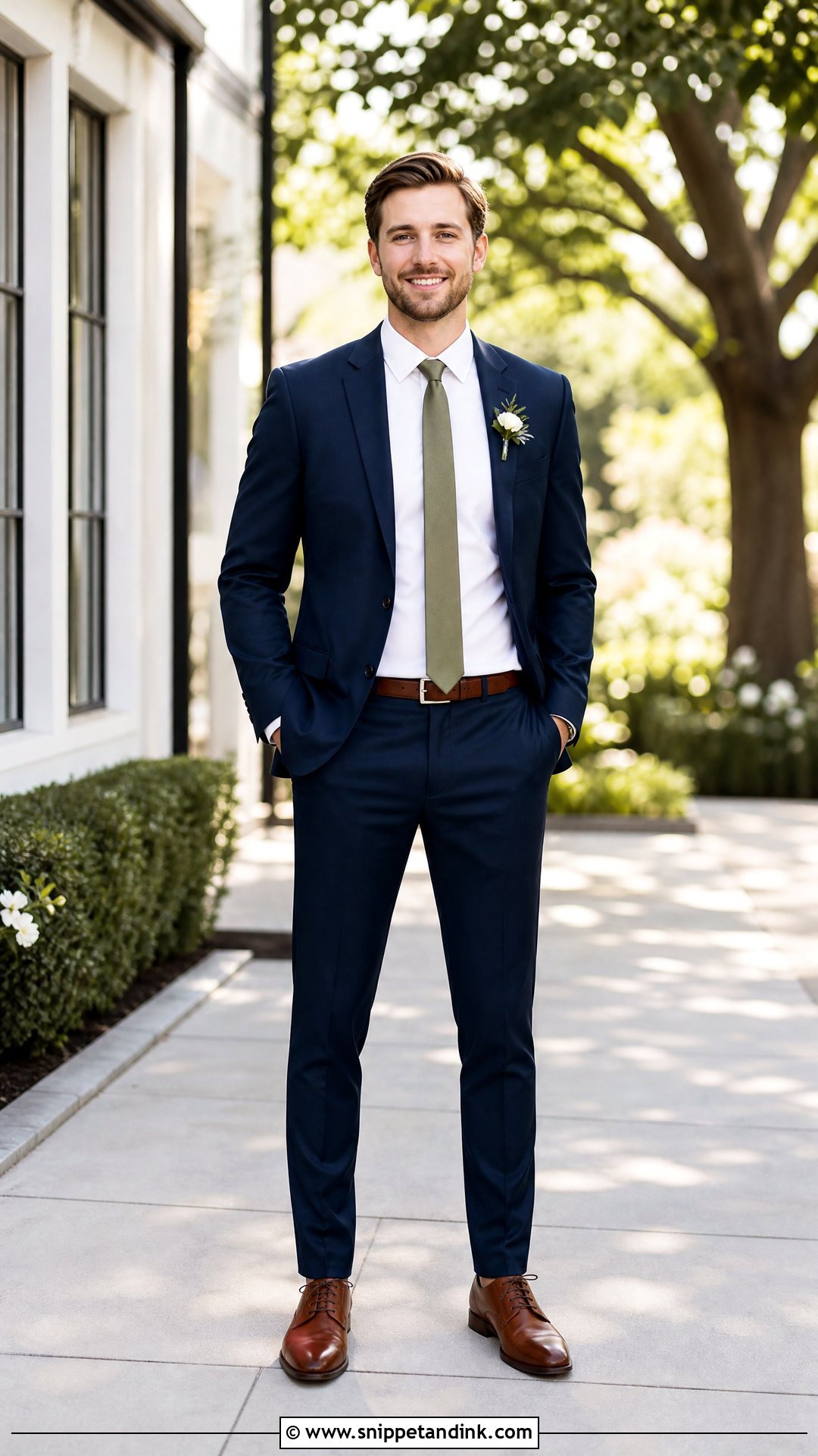 Navy Suit Groomsman Outfit - Snippet and Ink - 25 Groomsman Outfits