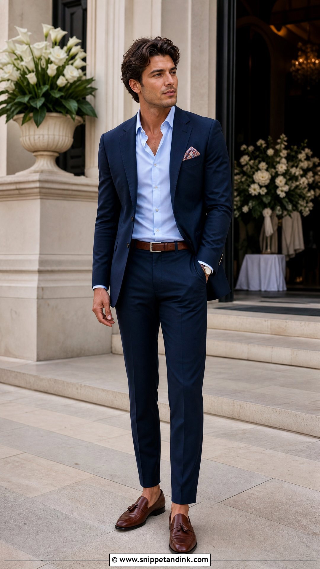 Navy Suit Wedding Outfit - Snippet and Ink - 20 Unisex Wedding Outfit Ideas