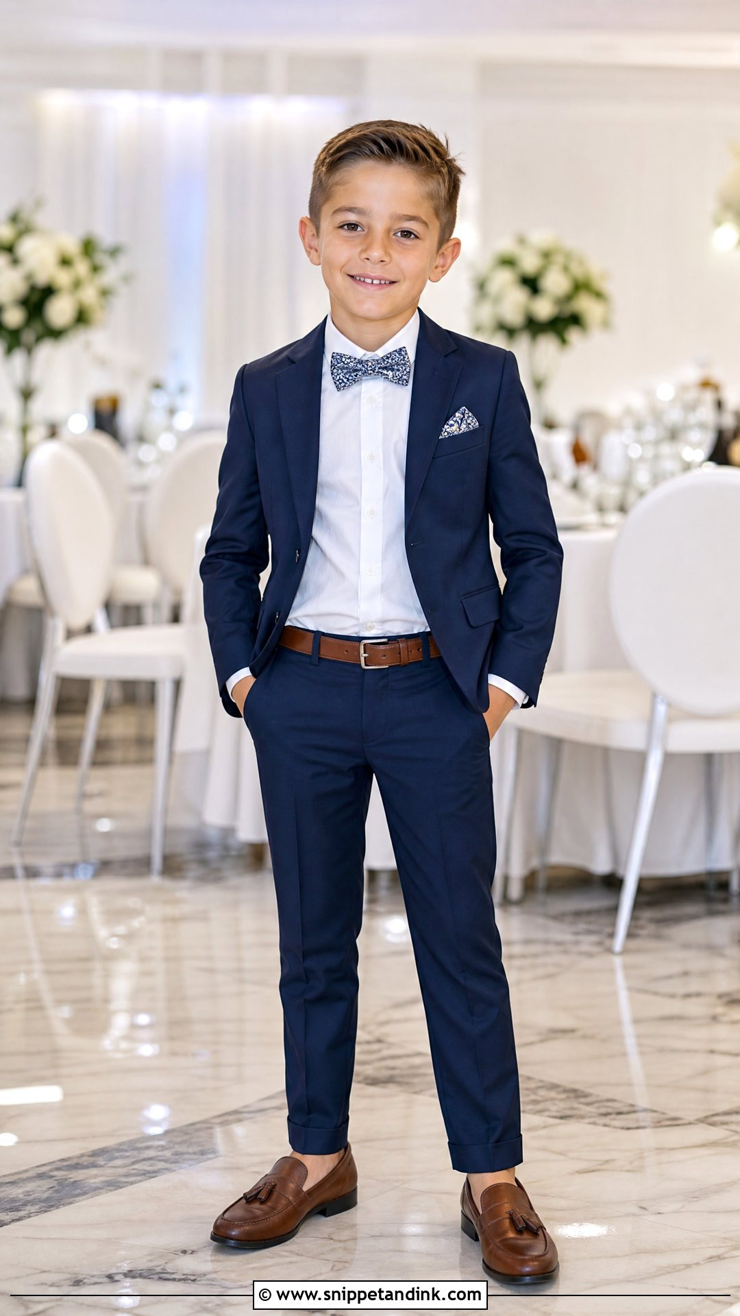 Navy Suit Wedding Outfit for Boys - Snippet and Ink - 20 Wedding Outfit for Boys Kids Ideas