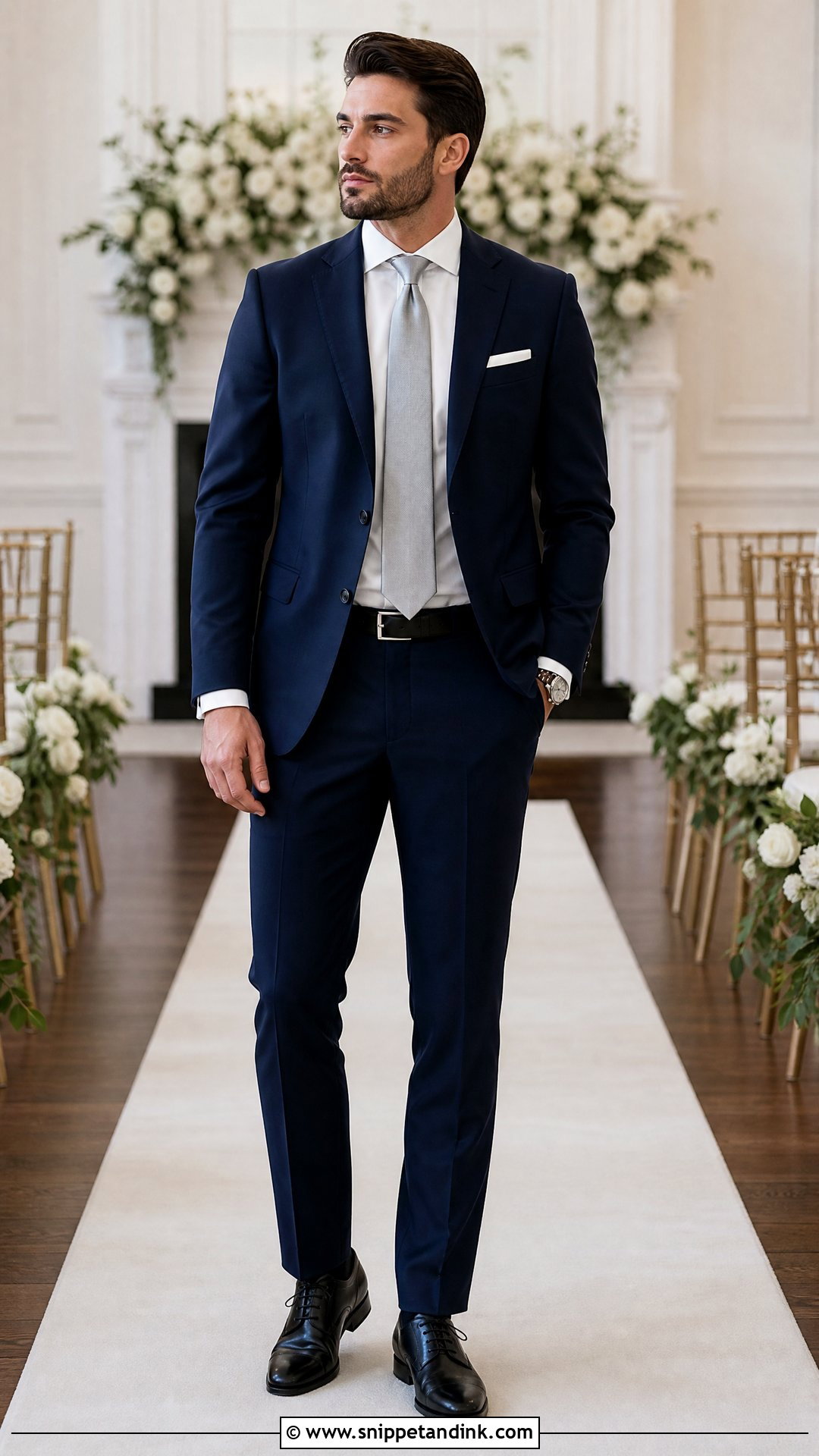 Navy Suit With Black Shoes - Snippet and Ink - 20 Navy Suits Wedding