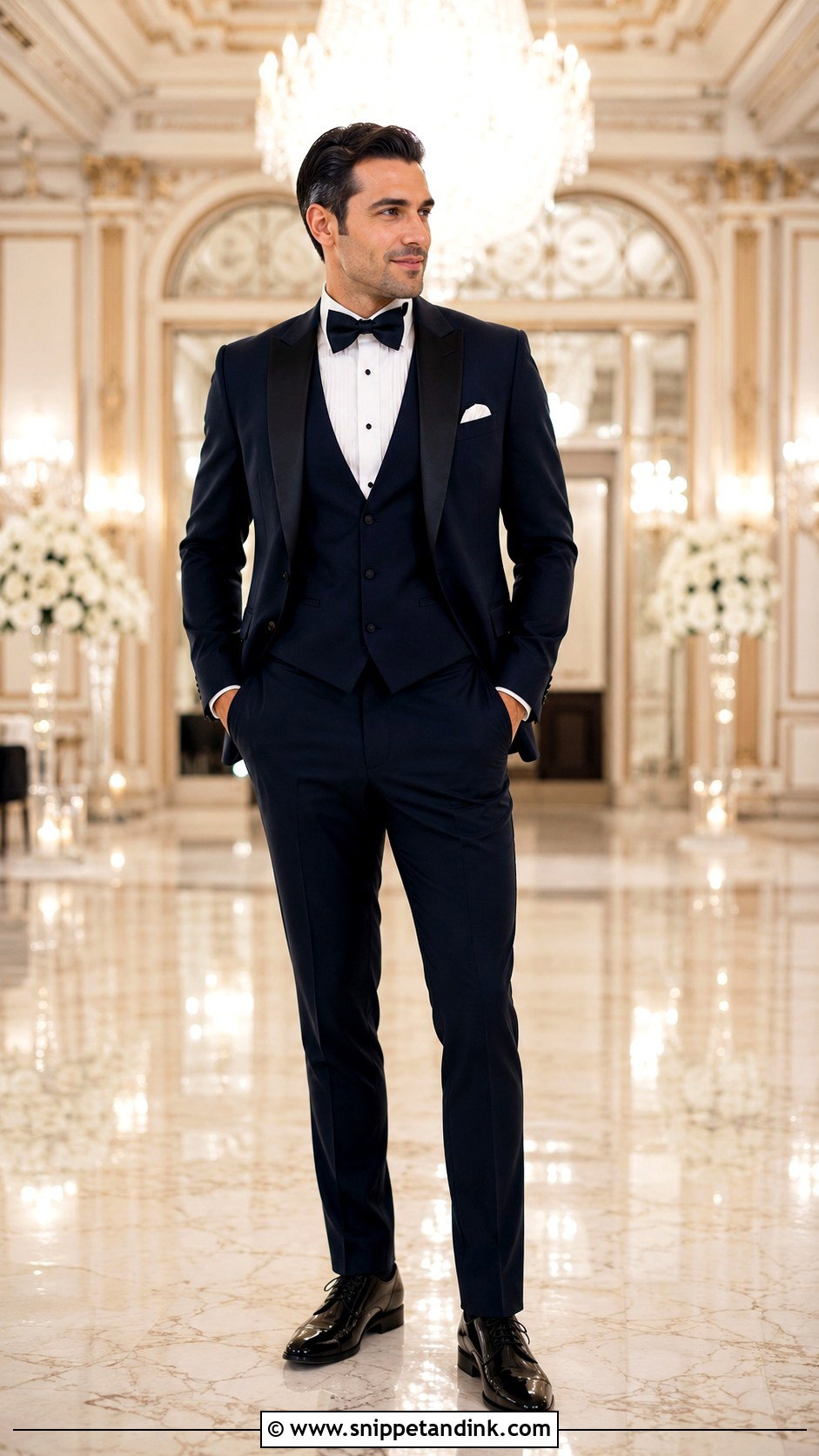 Navy Tux For Black Tie Wedding - Snippet and Ink - 25 Navy Tux Wedding Ideas