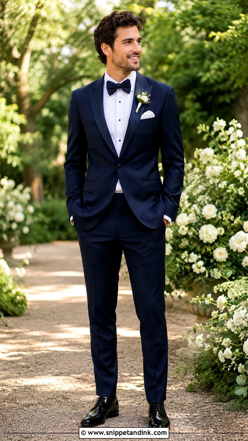 Navy Tux For Garden Wedding - Snippet and Ink - 25 Navy Tux Wedding Ideas