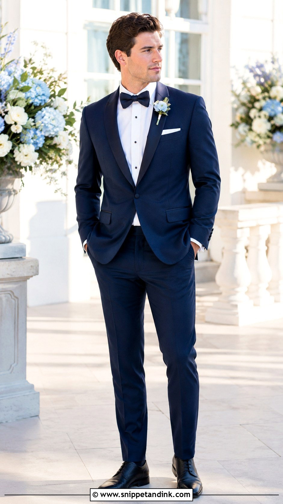 Navy Tux For Summer Wedding - Snippet and Ink - 25 Navy Tux Wedding Ideas