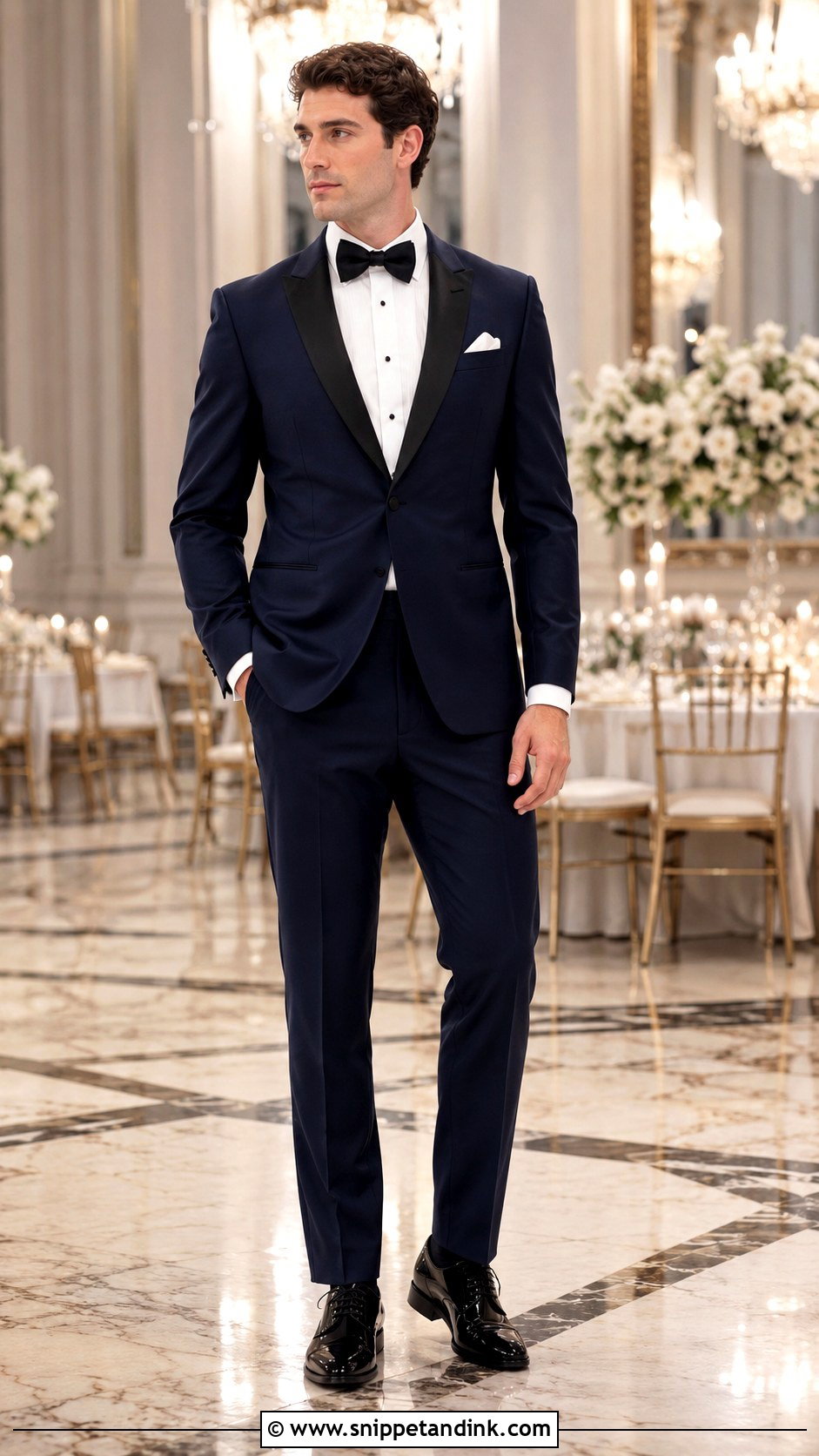 Navy Tux With Black Patent Shoes - Snippet and Ink - 25 Navy Tux Wedding Ideas