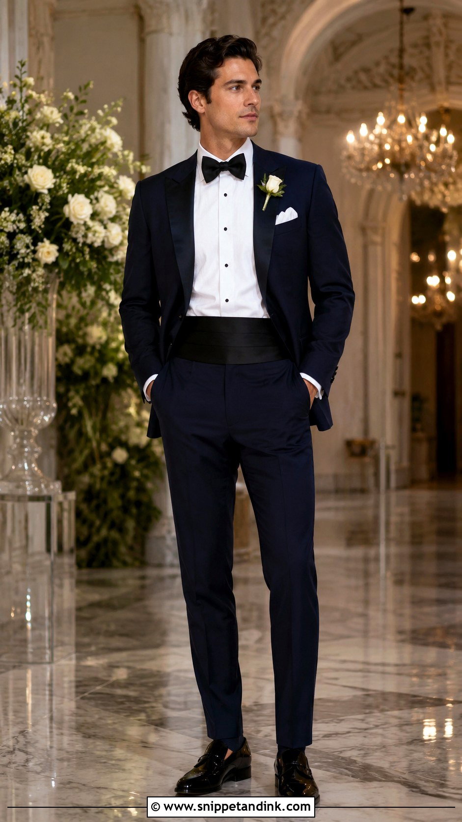Navy Tux With Navy Vest - Snippet and Ink - 25 Navy Tux Wedding Ideas