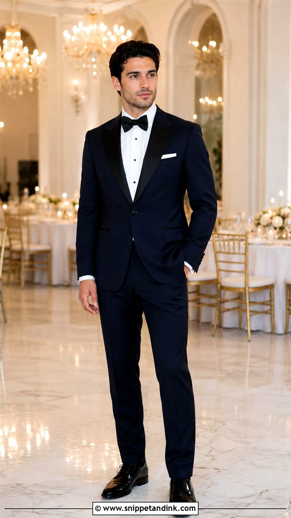 Navy Tuxedo For Bride Brother - Snippet and Ink - 20 Bride Brother Outfit Ideas