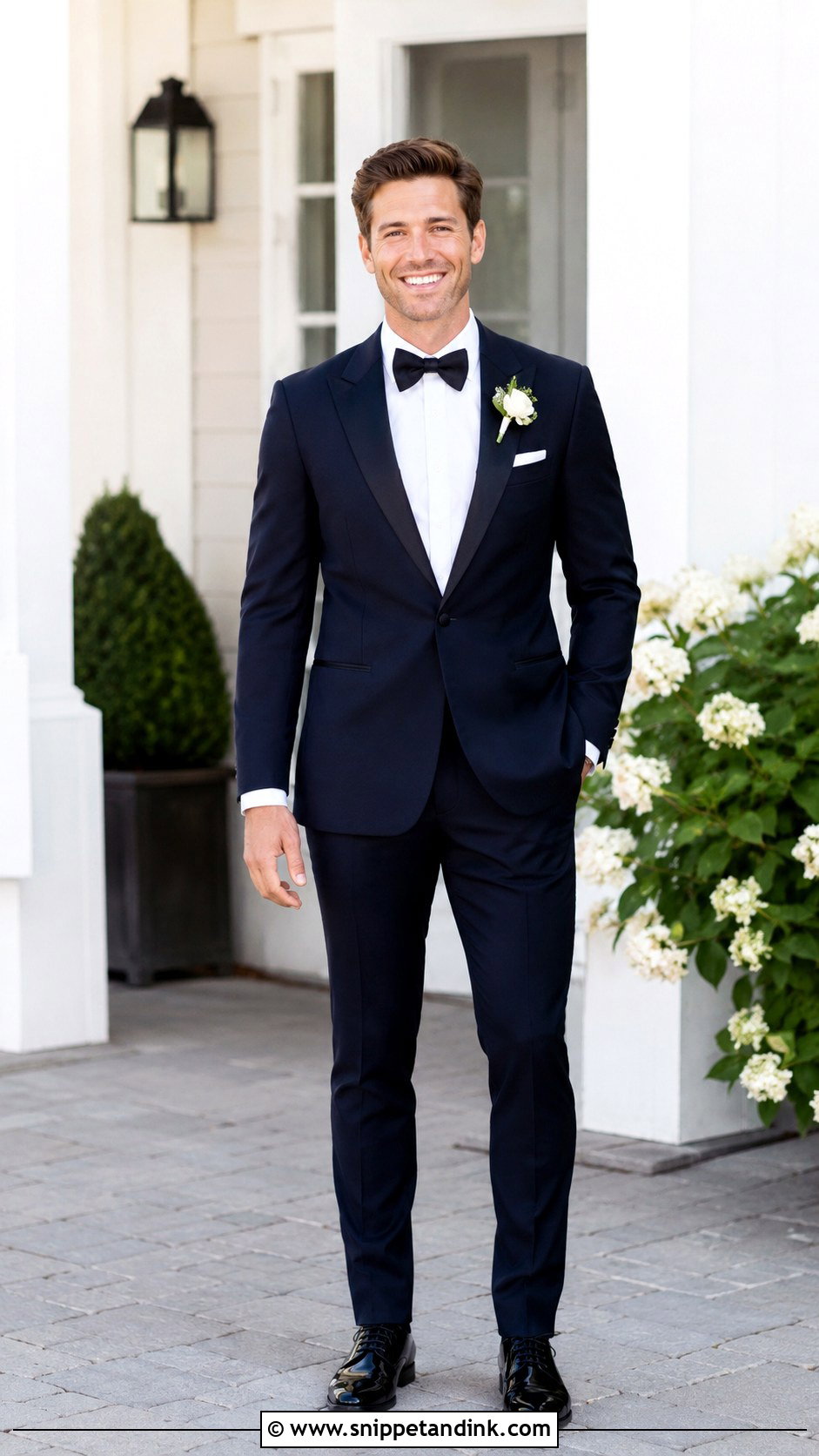 Navy Tuxedo Wedding Look - Snippet and Ink - 30 Tuxedo Wedding Ideas