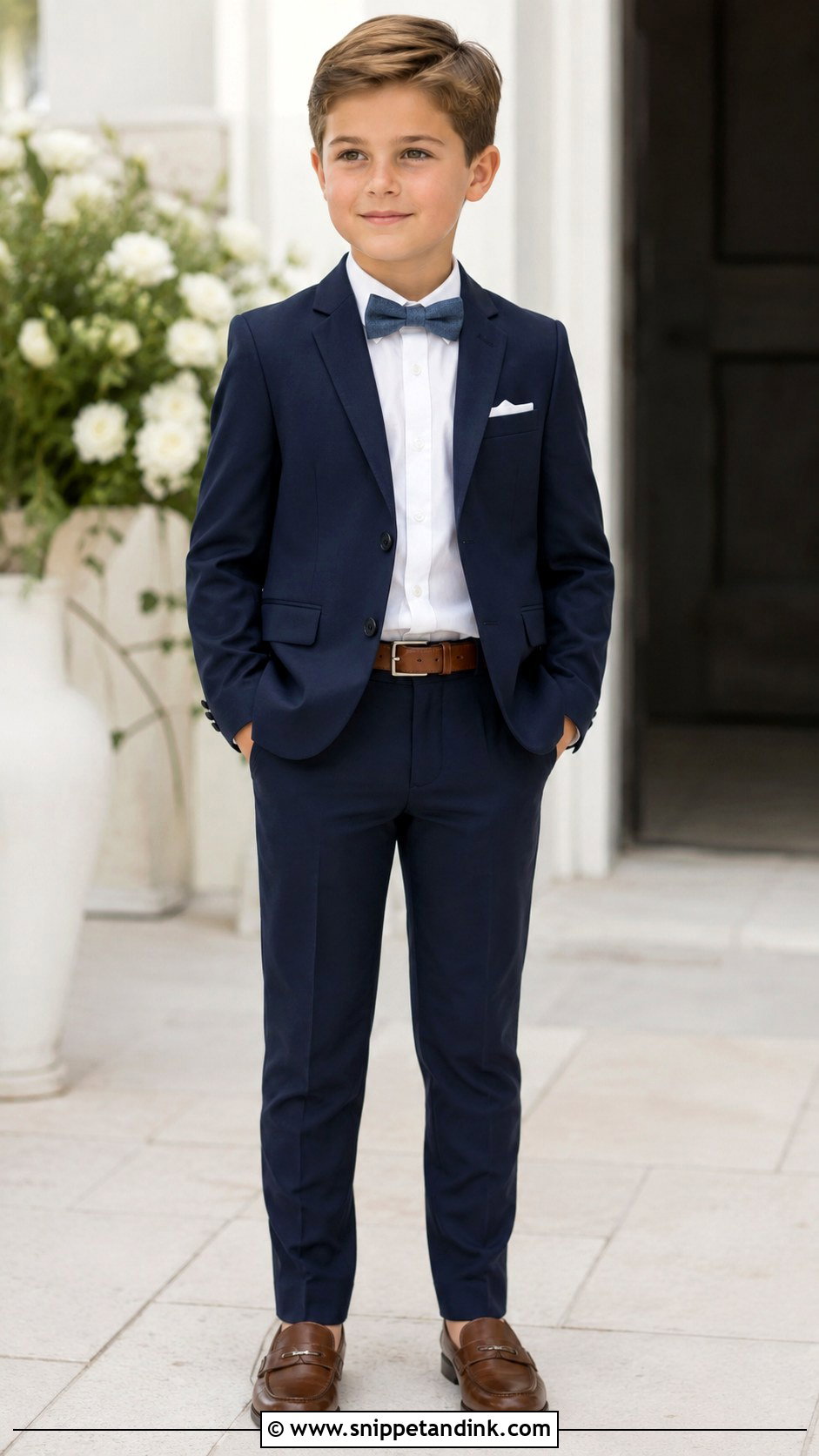 Navy Two Piece Boys Wedding Suit - Snippet and Ink - 20 Boys Suits for Wedding