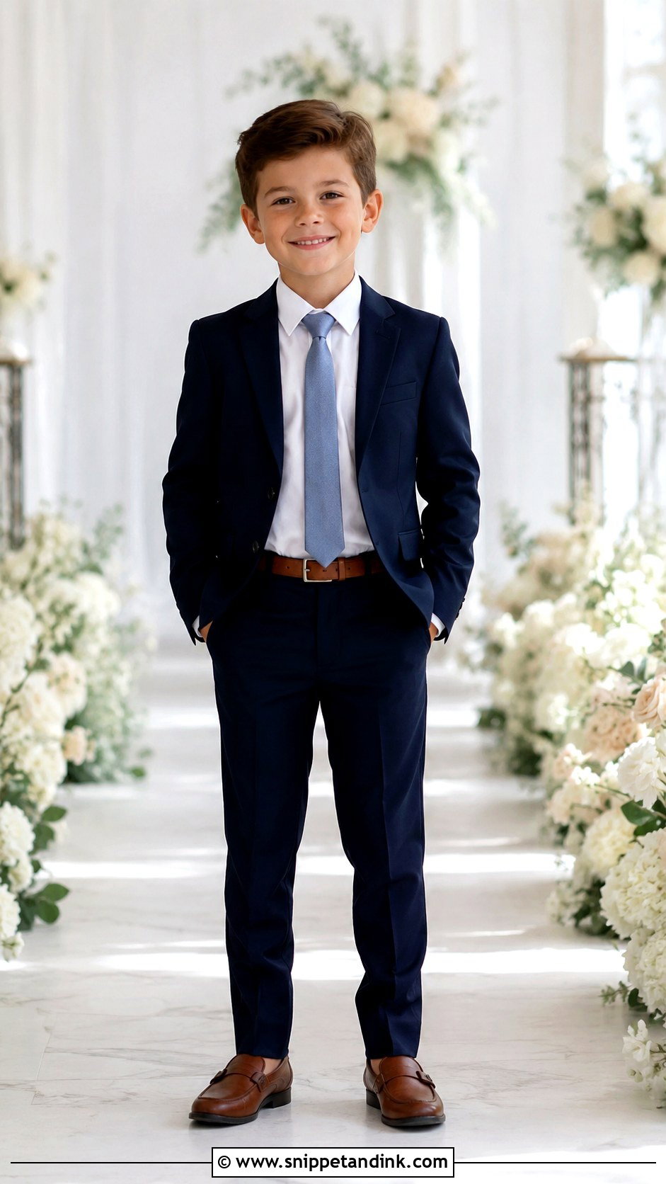 Navy Two Piece Ring Bearer Suit - Snippet and Ink - 20 Navy Ring Bearer Outfit Ideas