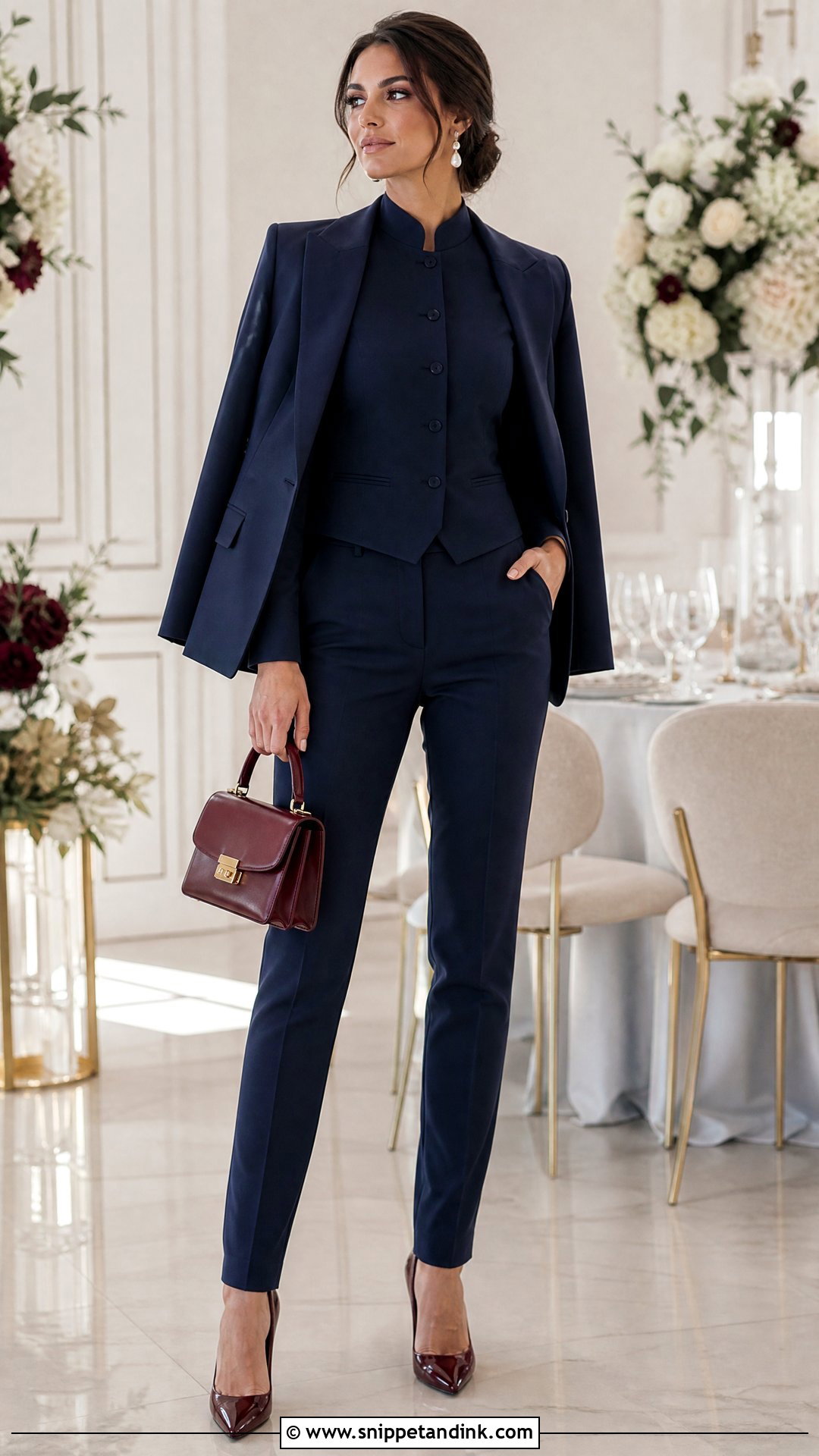 Navy Waistcoat Wedding Suit - Snippet and Ink - 20 Old Money Wedding Suit Ideas