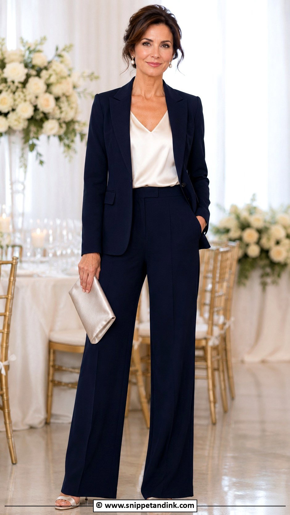 Navy Wedding Pantsuit - Snippet and Ink - 25 Wedding Pantsuit Ideas