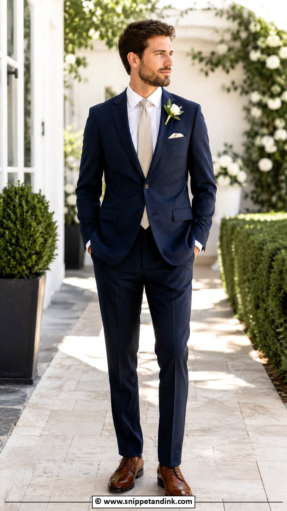 Navy Wedding Suit - Snippet and Ink - 35 Wedding Suit Ideas