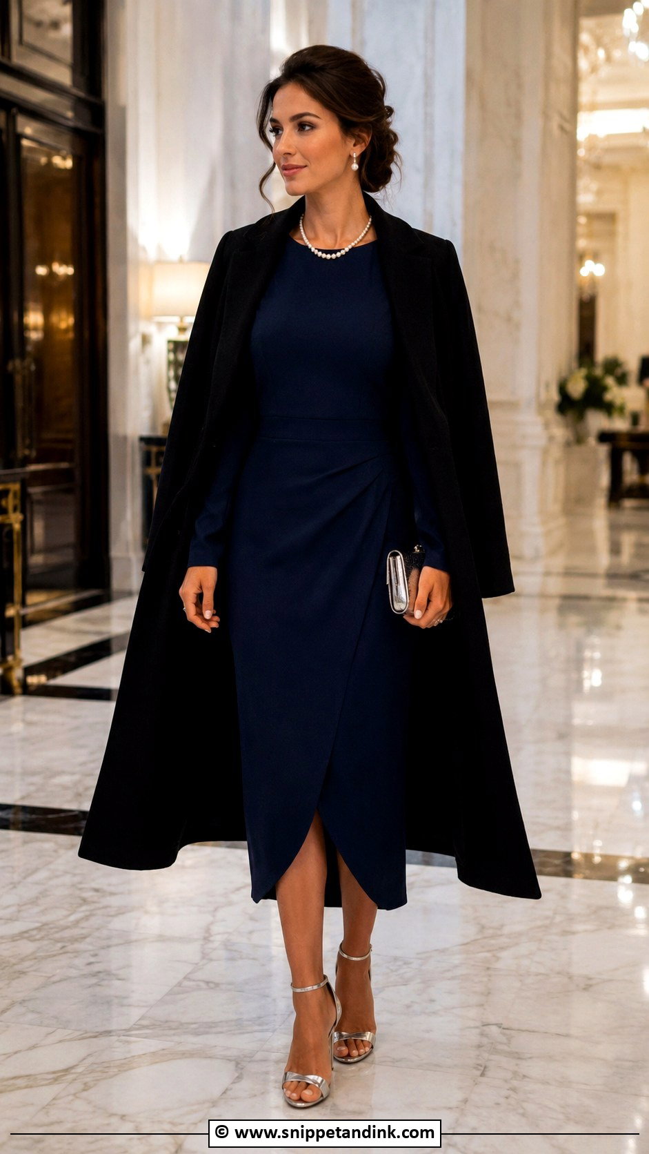 Navy Winter Wedding Guest Dress - Snippet and Ink - 25 Winter Wedding Dresses