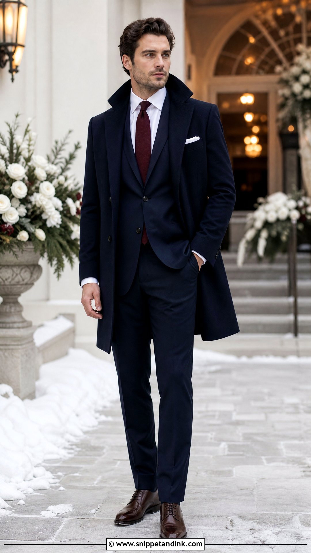 Navy Wool Winter Wedding Suit - Snippet and Ink - 20 Winter Wedding Suit Ideas