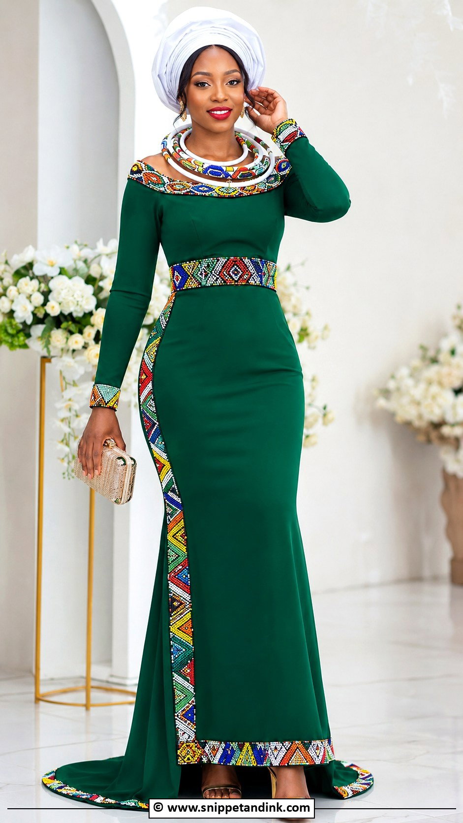 Ndebele Green Wedding Dress - Snippet and Ink - 25 Ndebele Wedding Dress Ideas