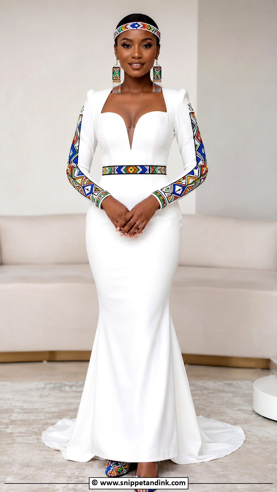 Ndebele Long Sleeve Wedding Dress - Snippet and Ink - 25 Ndebele Wedding Dress Ideas