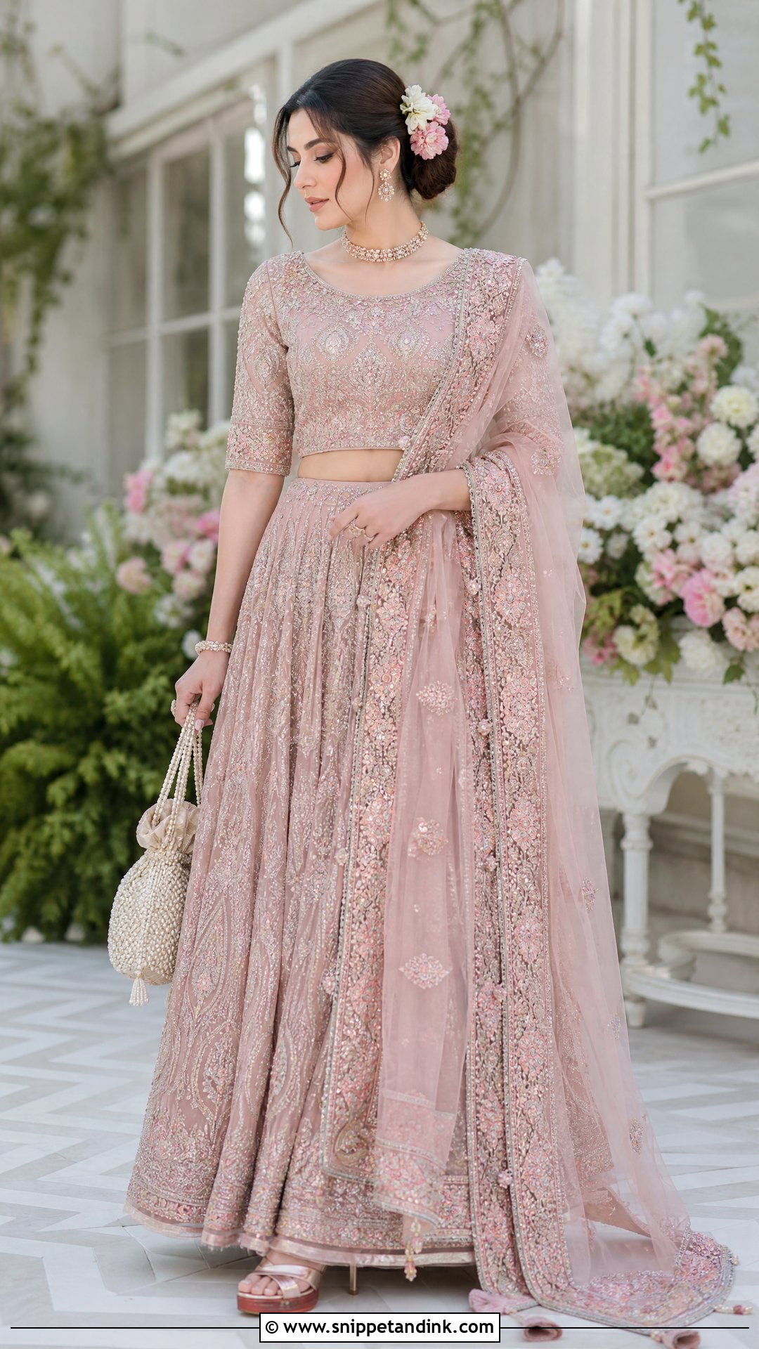 Neelam Muneer Blush Pink Bridal Lehenga - Snippet and Ink - 20 Neelam Muneer Bridal Dress Ideas