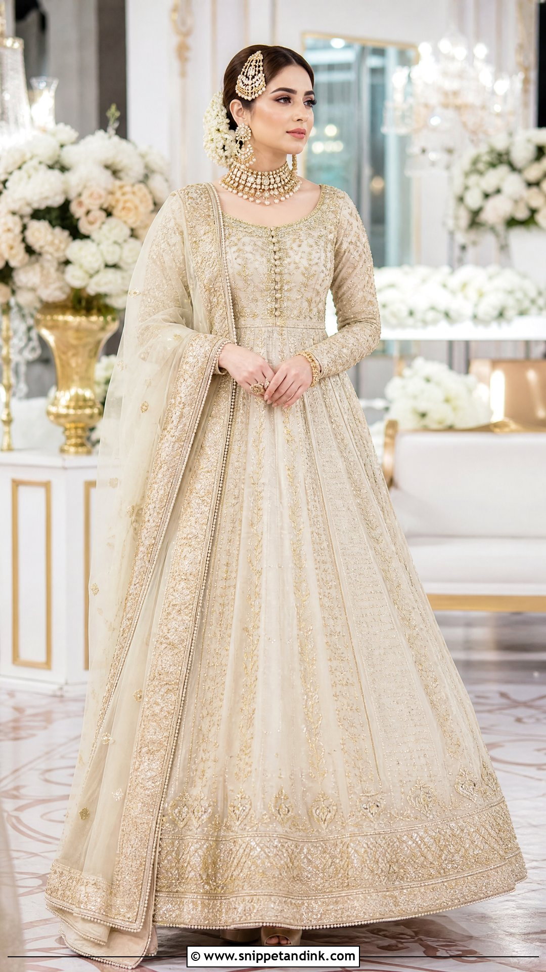 Neelam Muneer Ivory Bridal Pishwas - Snippet and Ink - 20 Neelam Muneer Bridal Dress Ideas