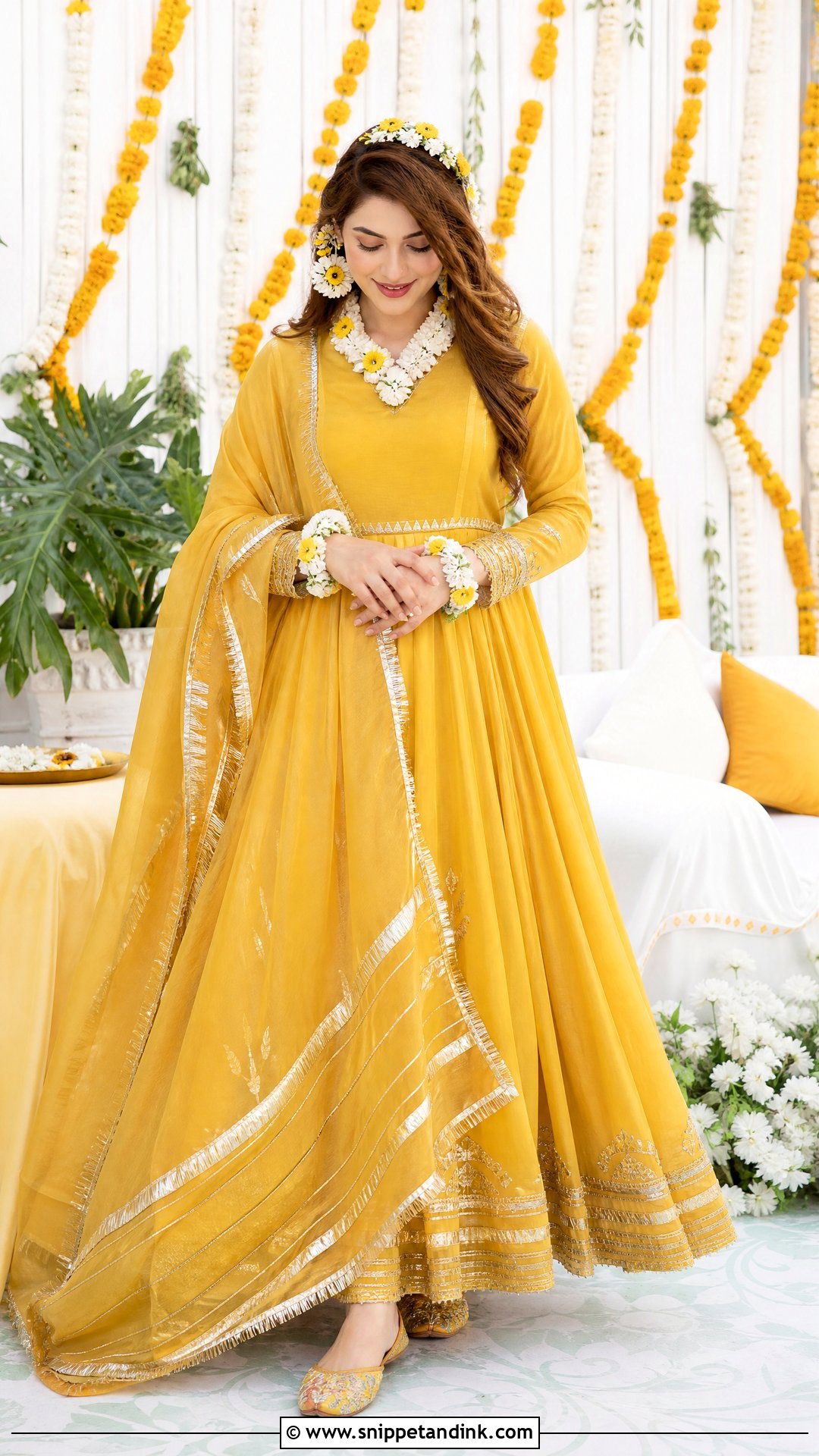 Neelam Muneer Mustard Yellow Mayun Pishwas - Snippet and Ink - 20 Neelam Muneer Bridal Dress Ideas