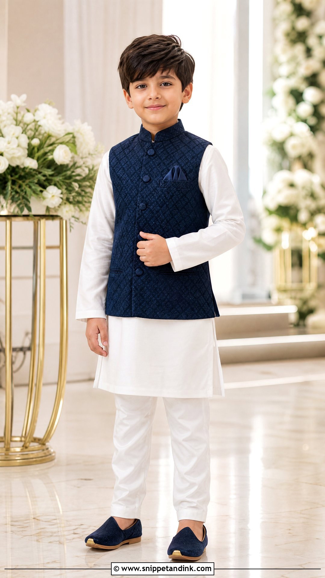 Nehru Jacket Boys Wedding Outfit - Snippet and Ink - 20 Wedding Dress for Kids Boys Ideas