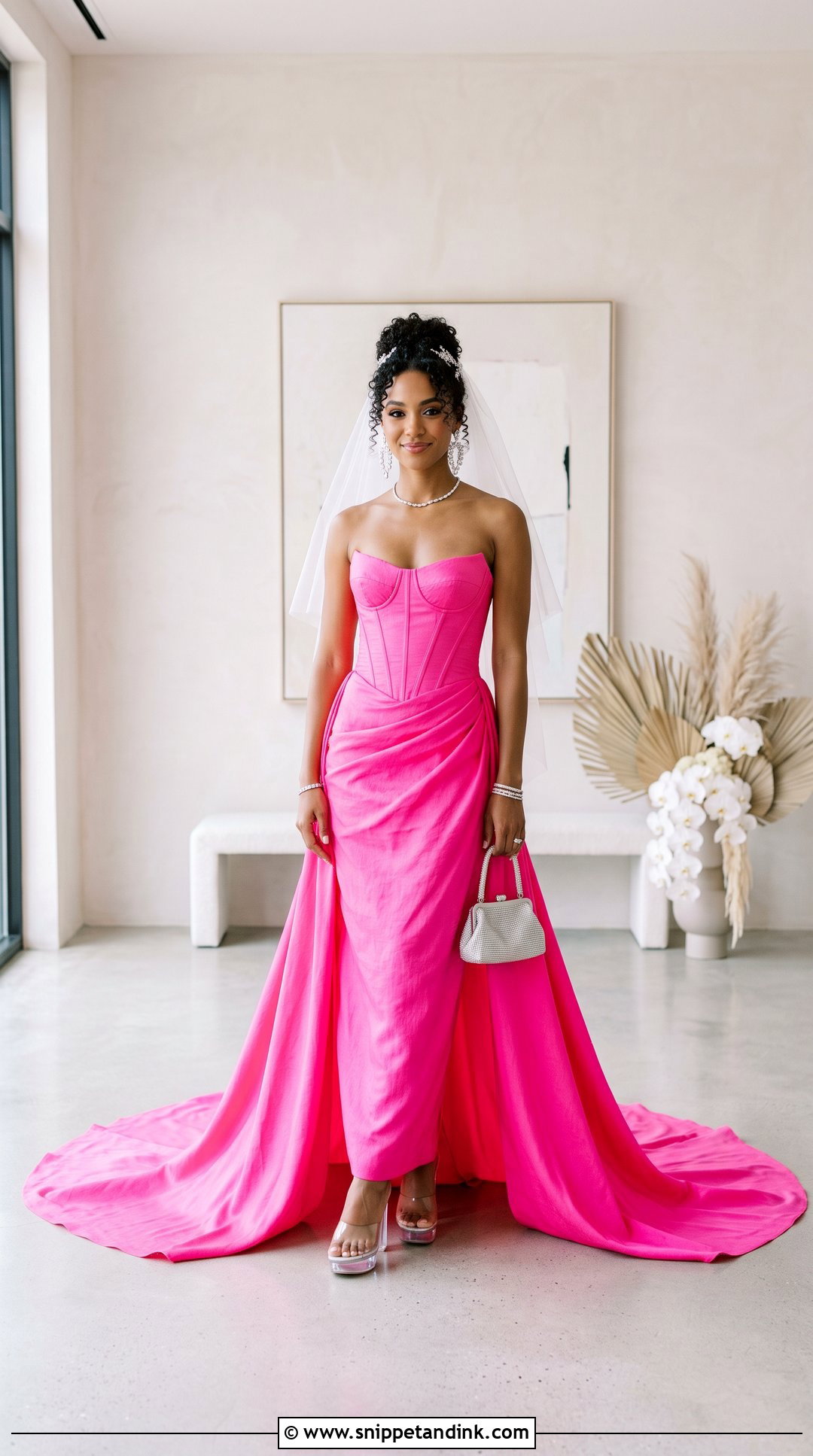 Neon Pink Wedding Dress - Snippet and Ink - 20 Trashy Wedding Dress Ideas