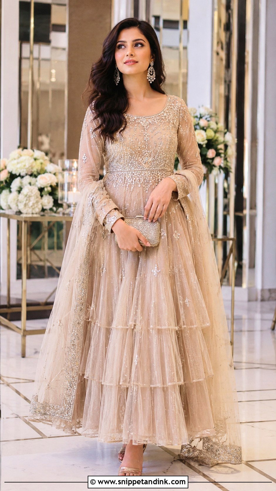 Net Anarkali Dress For Reception - Snippet and Ink - 25 Wedding Anarkali Dress Ideas
