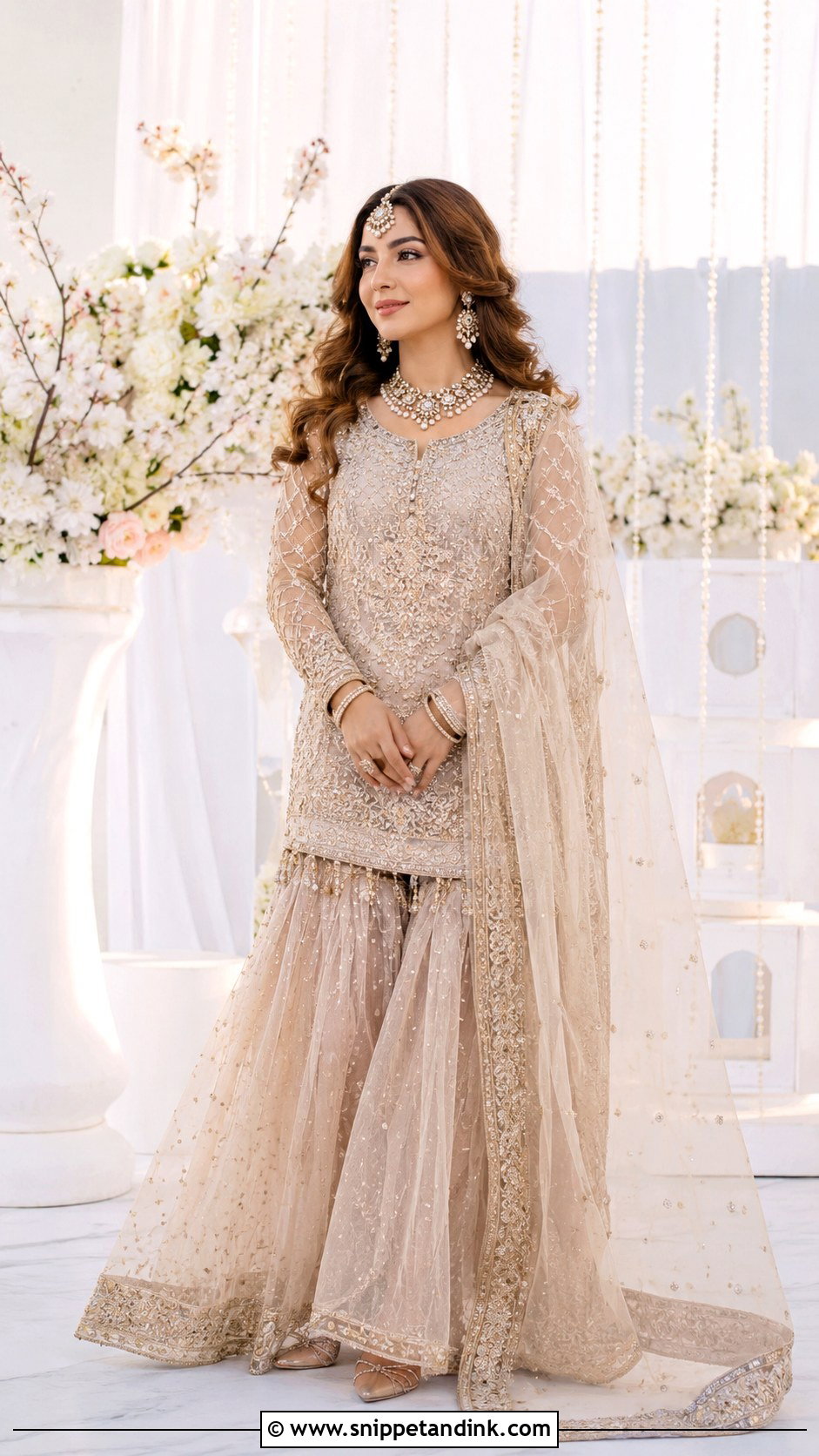 Net Pakistani Bridal Garara Dress - Snippet and Ink - 25 Garara Dress Pakistani Bridal Ideas