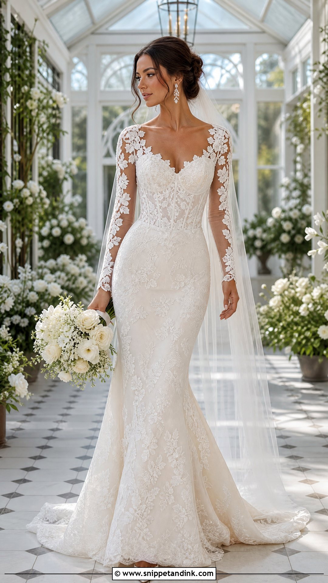 Netta Benshabu Long Sleeve Lace Wedding Dress - Snippet and Ink - 20 Netta Benshabu Wedding Dress Ideas