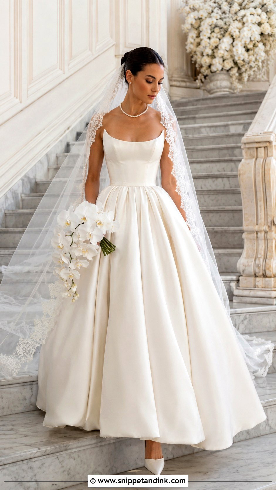 Netta Benshabu Satin Ball Gown Wedding Dress - Snippet and Ink - 20 Netta Benshabu Wedding Dress Ideas