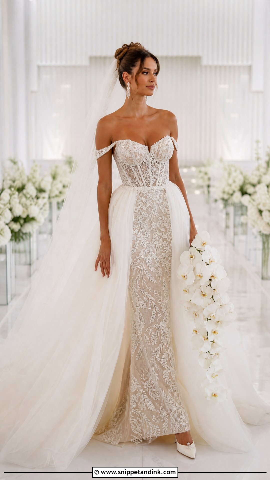 Netta Benshabu Wedding Dress With Overskirt - Snippet and Ink - 20 Netta Benshabu Wedding Dress Ideas