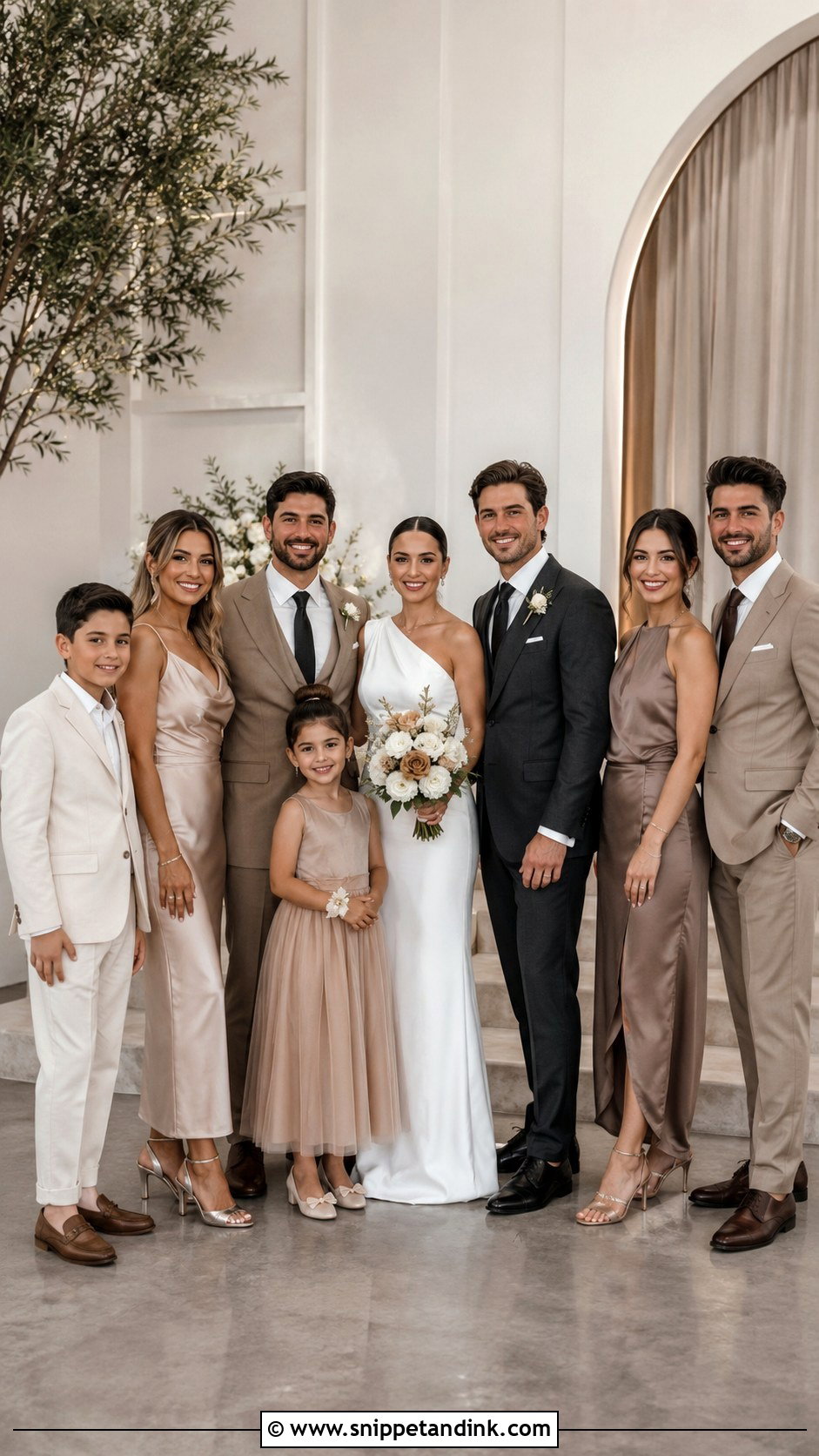 Neutral Family Wedding Attire - Snippet and Ink - 20 Family Wedding Attire Ideas