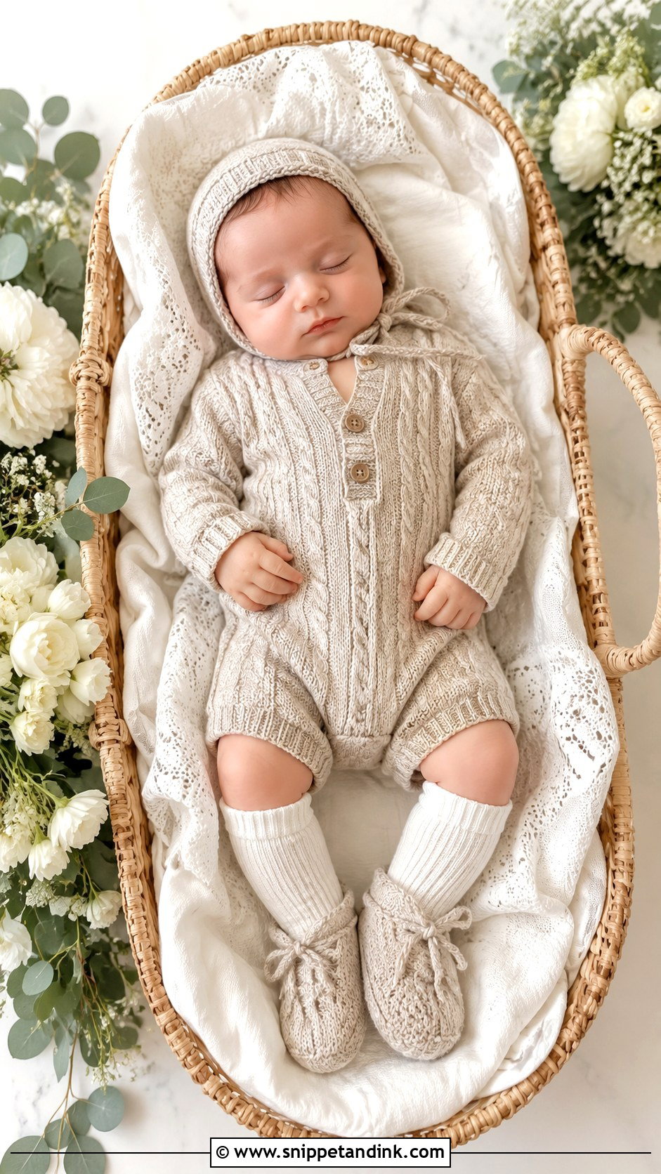 Newborn Wedding Knit Romper - Snippet and Ink - 20 Newborn Wedding Outfit Ideas