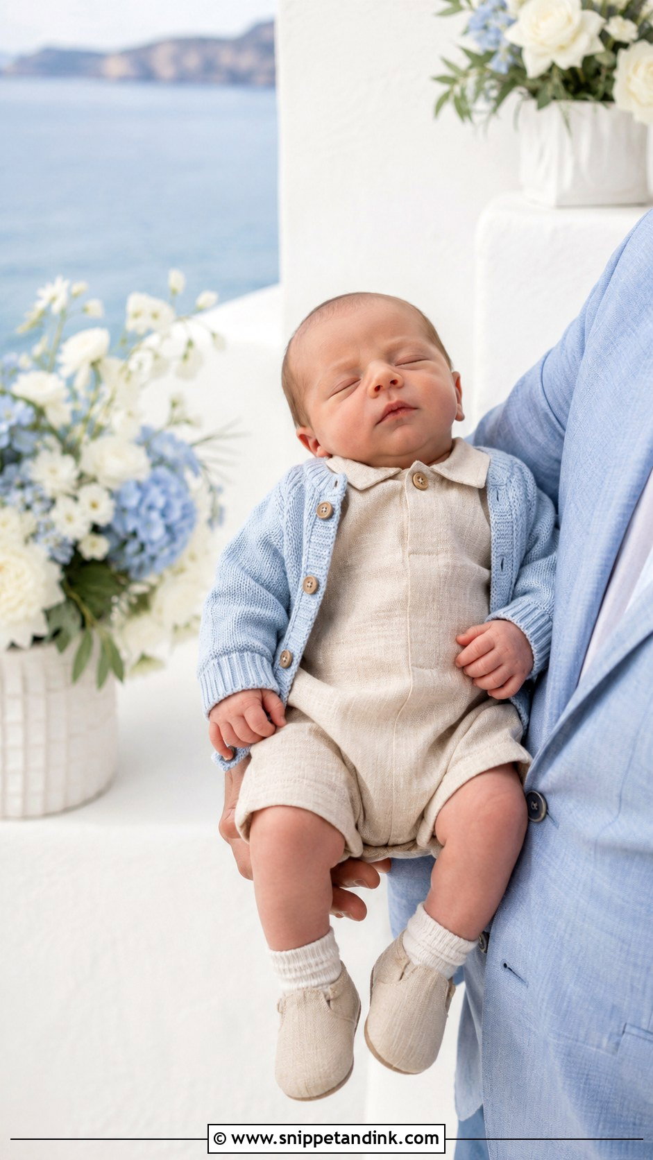 Newborn Wedding Linen Romper - Snippet and Ink - 20 Newborn Wedding Outfit Ideas