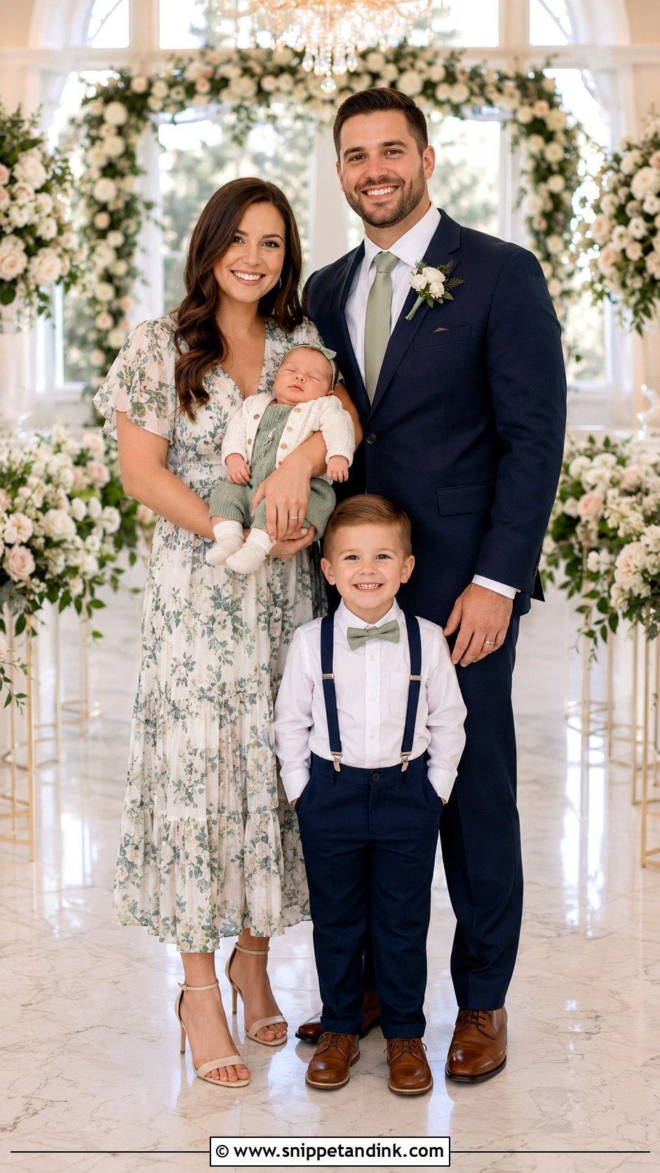 Newborn Wedding Matching Family Outfit - Snippet and Ink - 20 Newborn Wedding Outfit Ideas