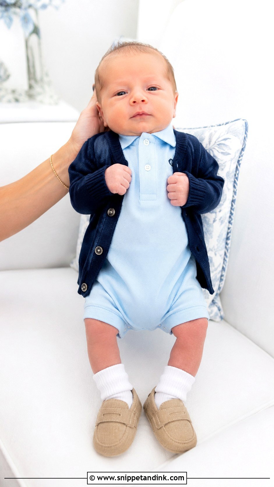 Newborn Wedding Polo Romper - Snippet and Ink - 20 Newborn Wedding Outfit Ideas