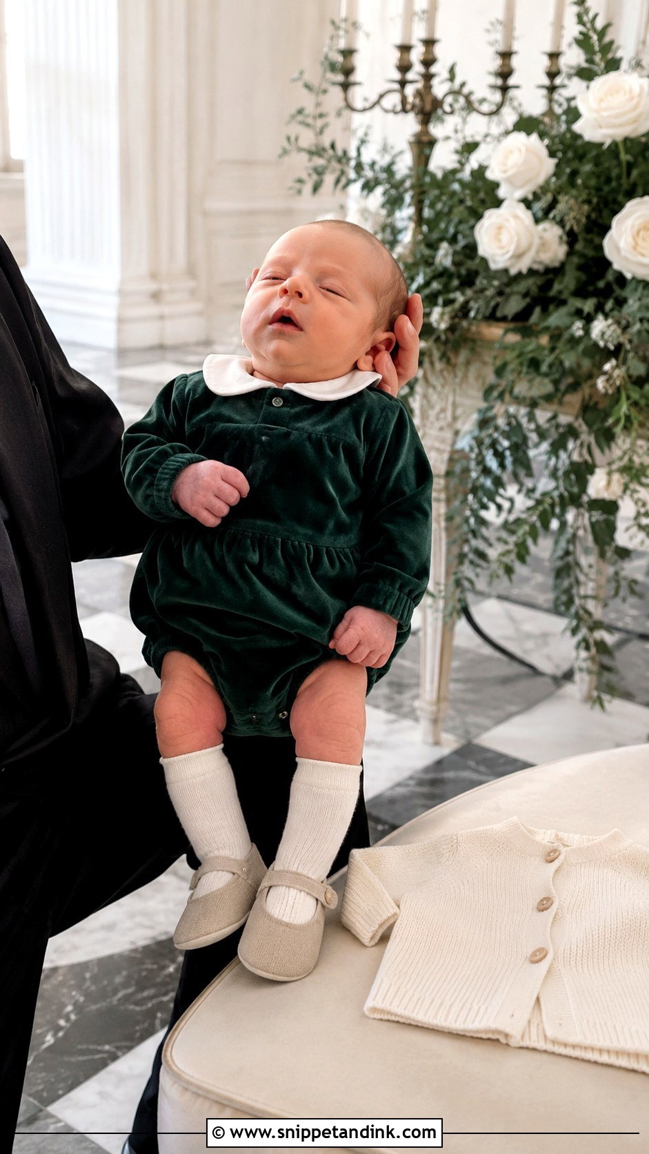 Newborn Wedding Velvet Romper - Snippet and Ink - 20 Newborn Wedding Outfit Ideas