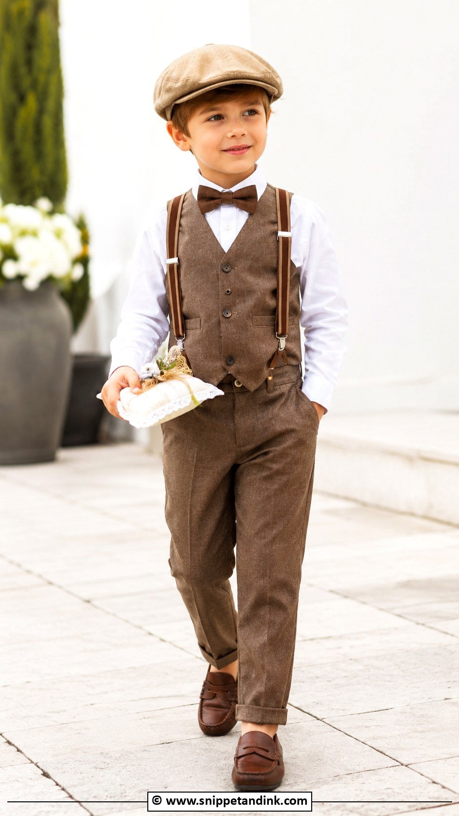 Newsboy Cap Ring Bearer Outfit - Snippet and Ink - 35 Ring Bearer Outfit Ideas