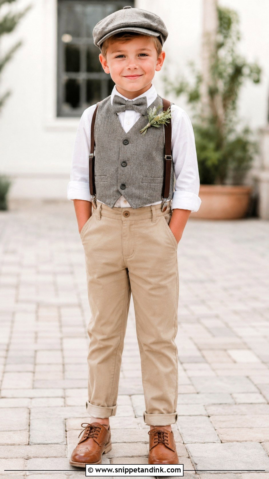 Newsboy Cap Ring Boy Outfit - Snippet and Ink - 25 Ring Boy Outfits
